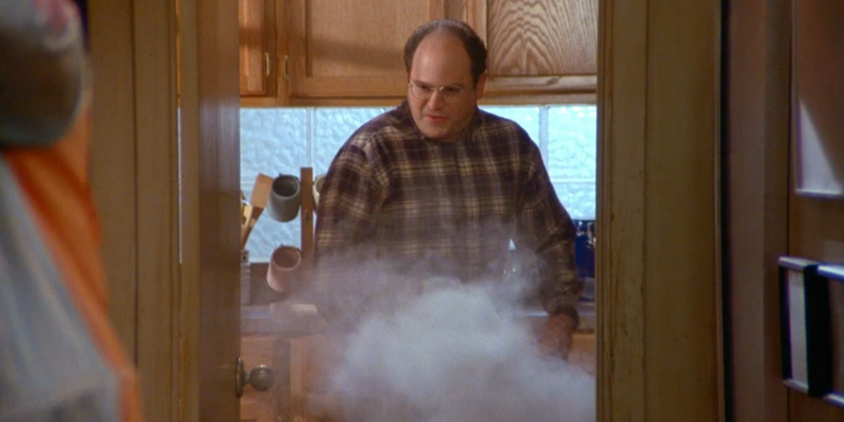 George Costanza in the fire in Seinfeld