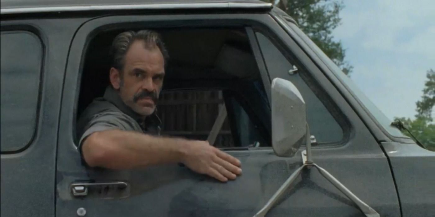 Simon in a van in The Walking Dead.