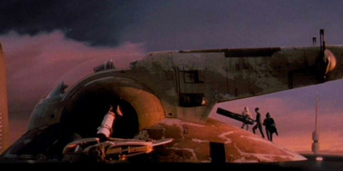 Boba Fett puts a carbonite frozen Han Solo into Slave-1 to take him to Jabba in The Empire Strikes Back