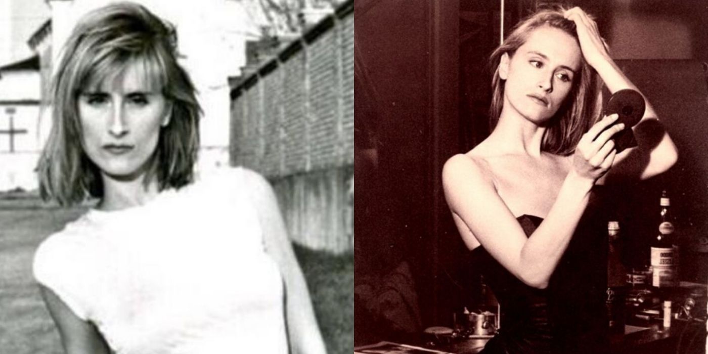 A split image Sonja Morgan as a former fashion model