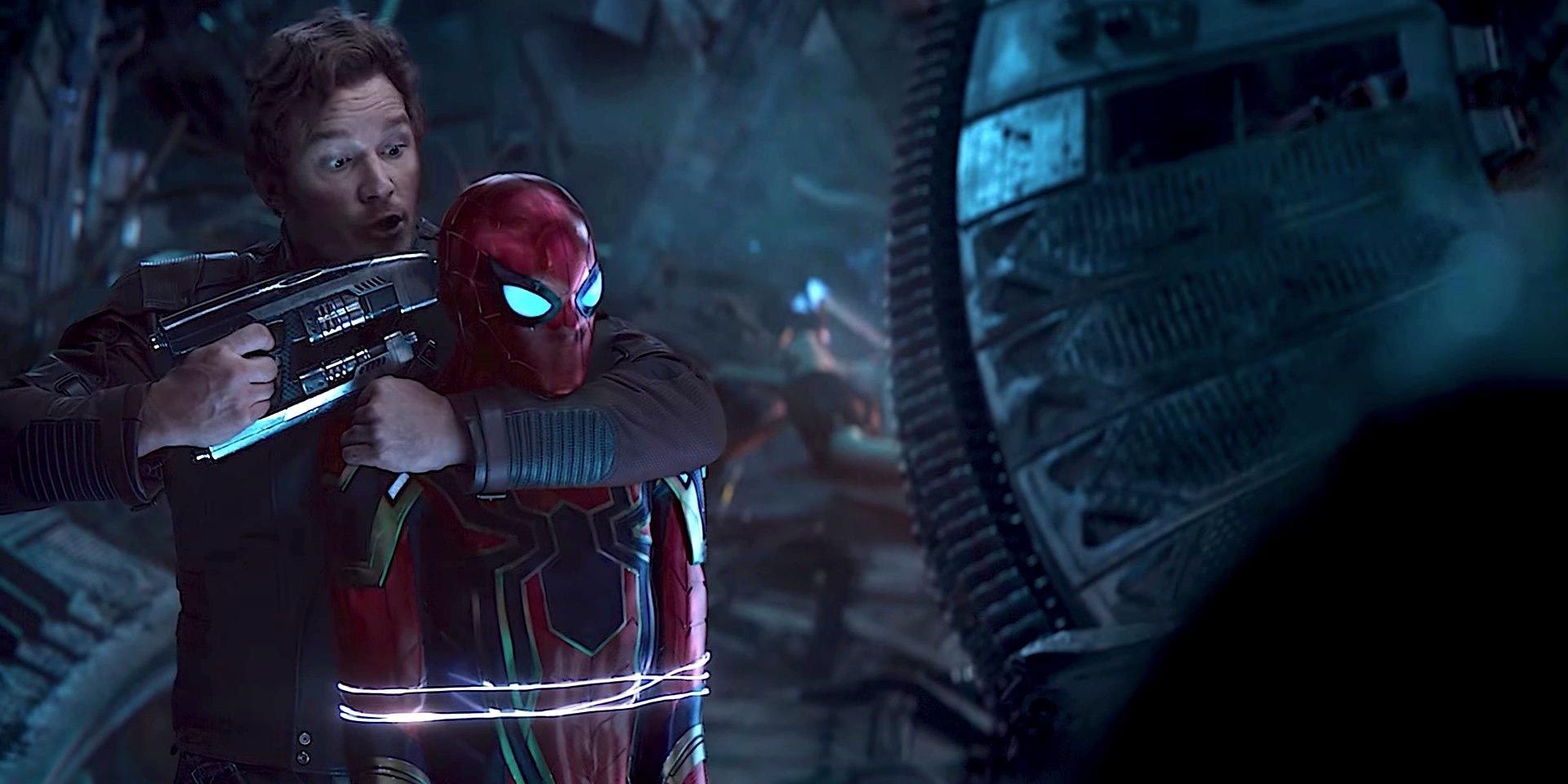 Homem-Aranha e Star-Lord em Guerra Infinita