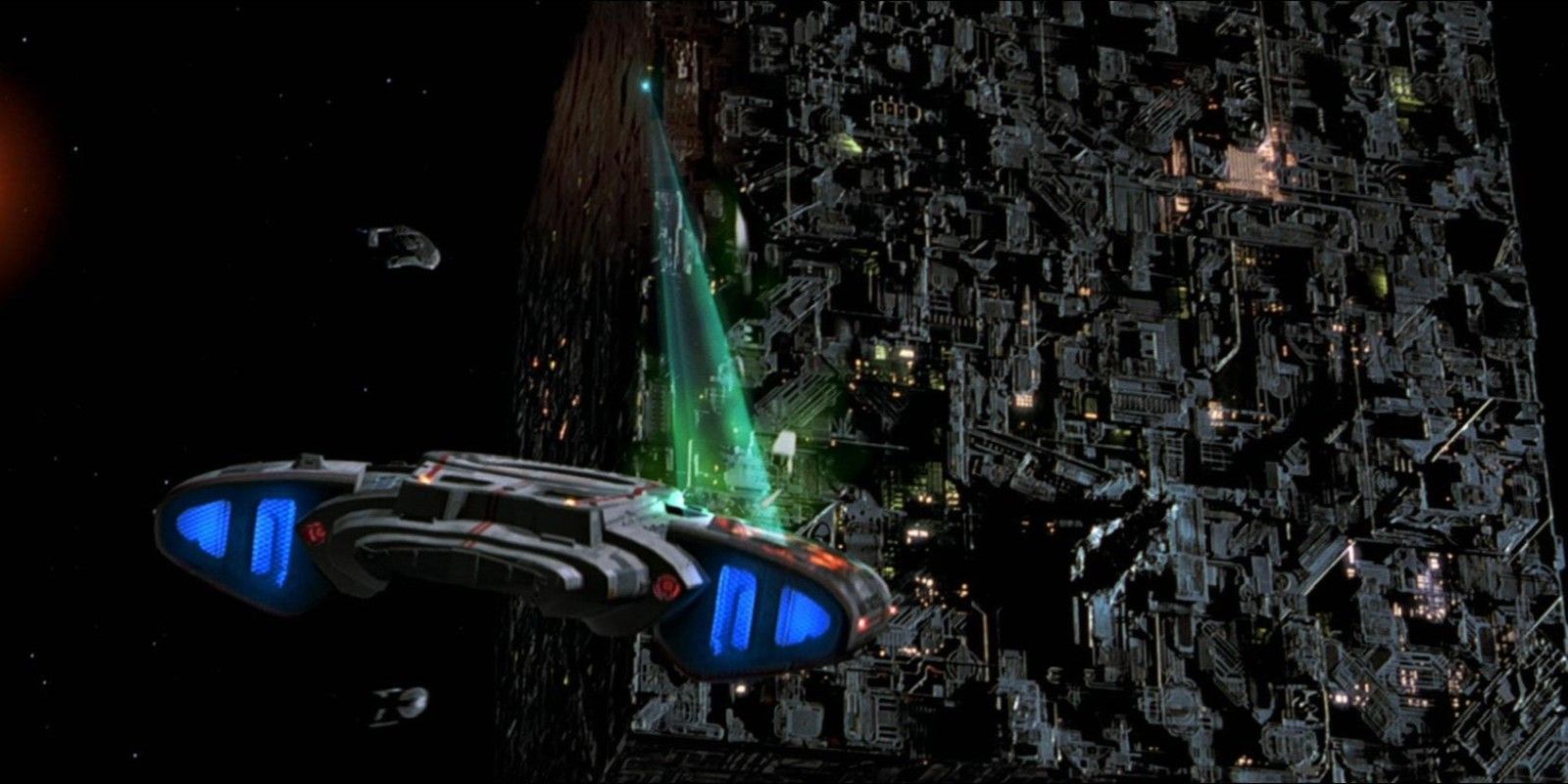 Star Trek First Contact Defiant Borg Cube