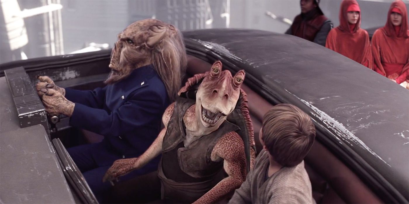 Star Wars Phantom Menace air taxi scene