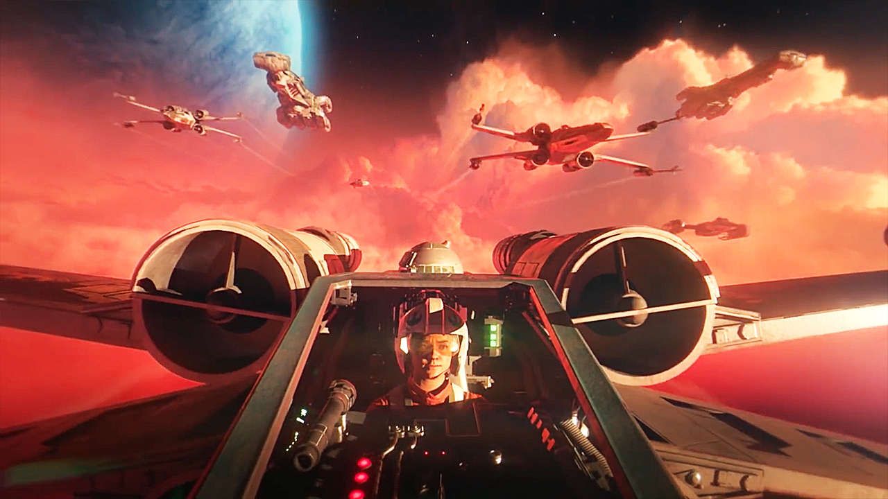 pilot flying in Star Wars: Squadrons