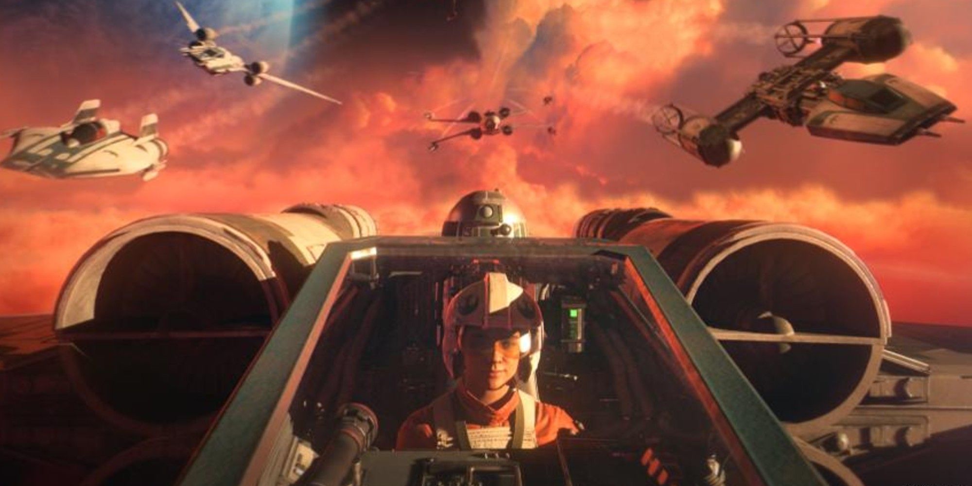 pilot flying in Star Wars Squadrons