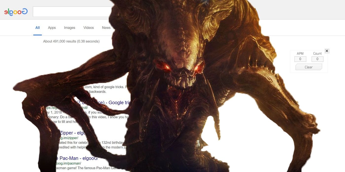 Como jogar Zerg Rush no Google