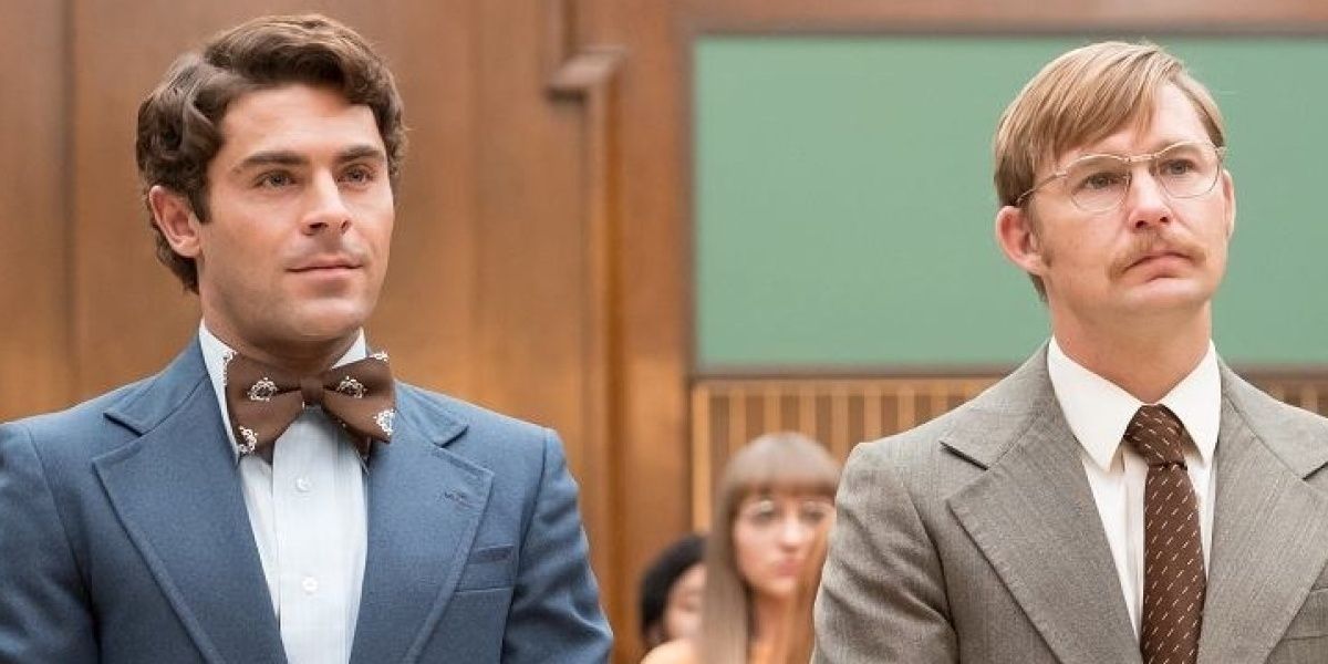 Zac Efron in the courtroom as ted bundy