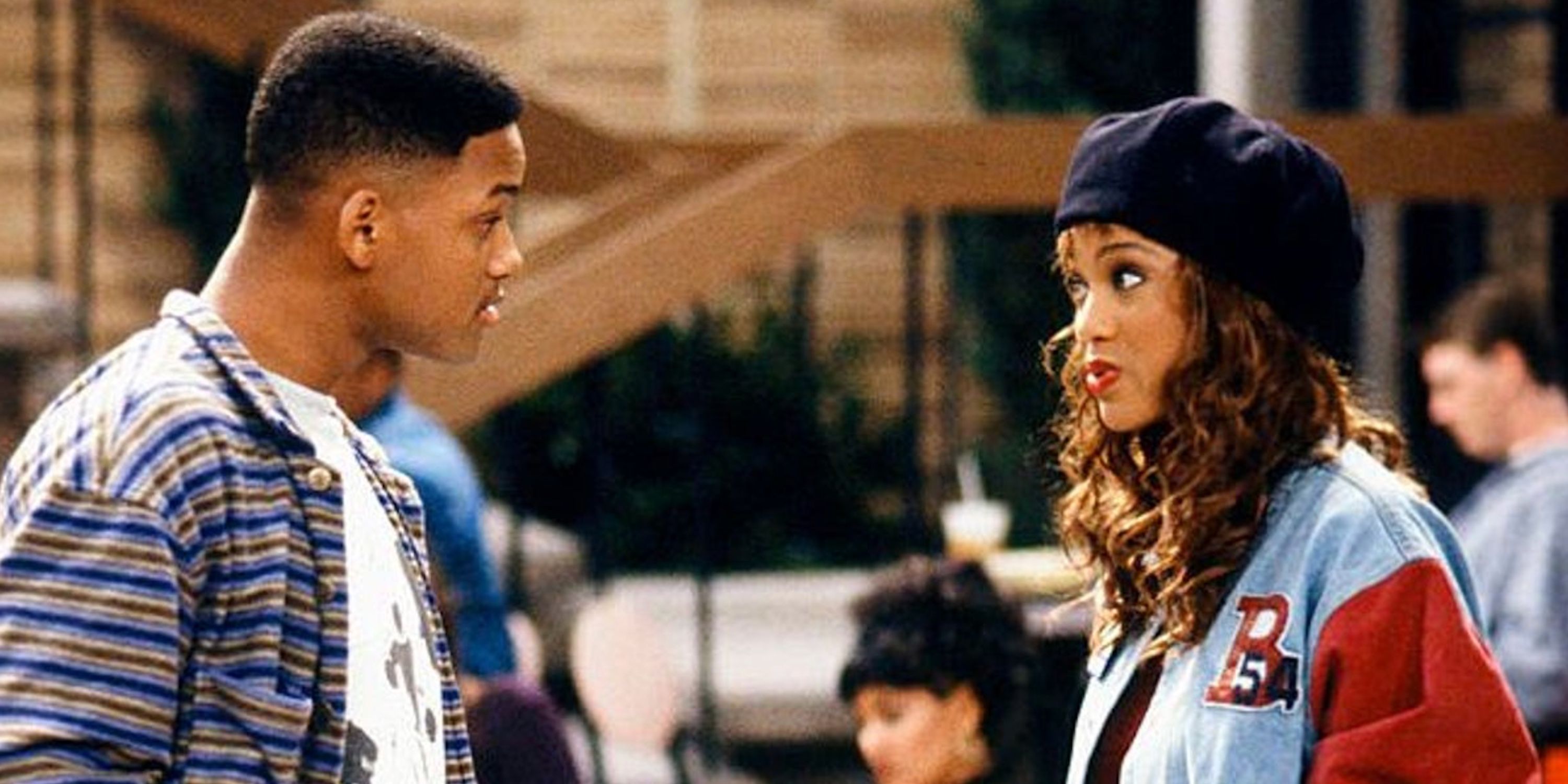 Will Smith and Tyra Banks in The Fresh Prince of Bel-Air Season 4