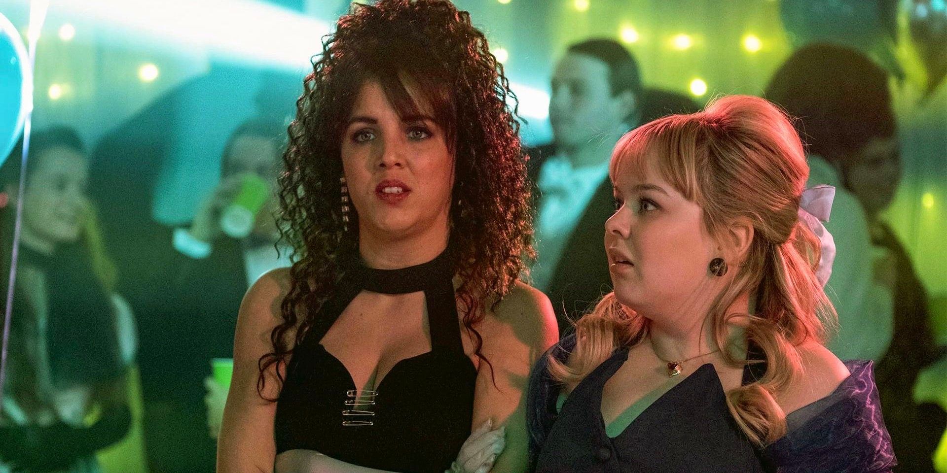 Michelle and Clare at the Prom in Derry Girls