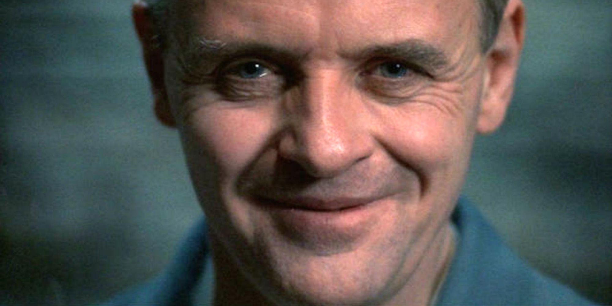 Anthony Hopkins as a smiling Hannibal Lecter in The Silence of the Lambs