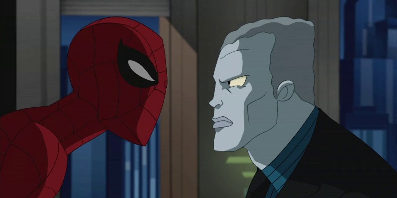 Spider-Man talking to Mr Big in Spectacular Spider-Man.