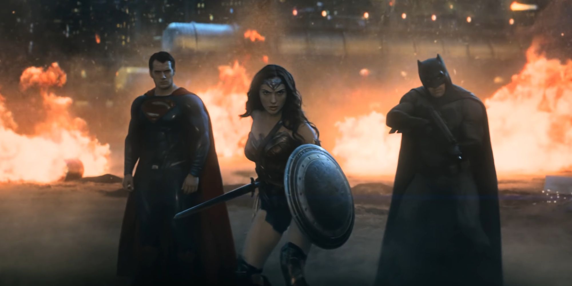 The Trinity united to fight Doomsday in Batman V Superman Dawn Of Justice