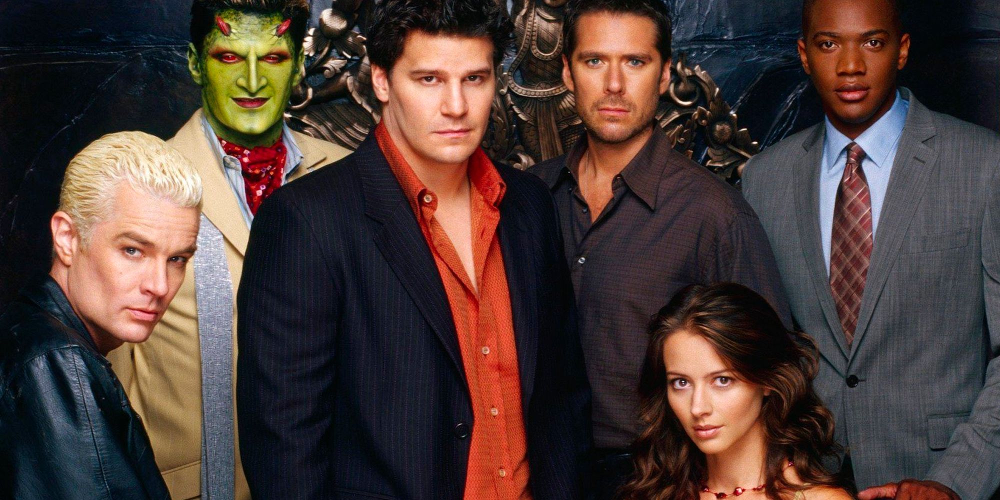 O elenco da série de TV Angel na 5ª temporada