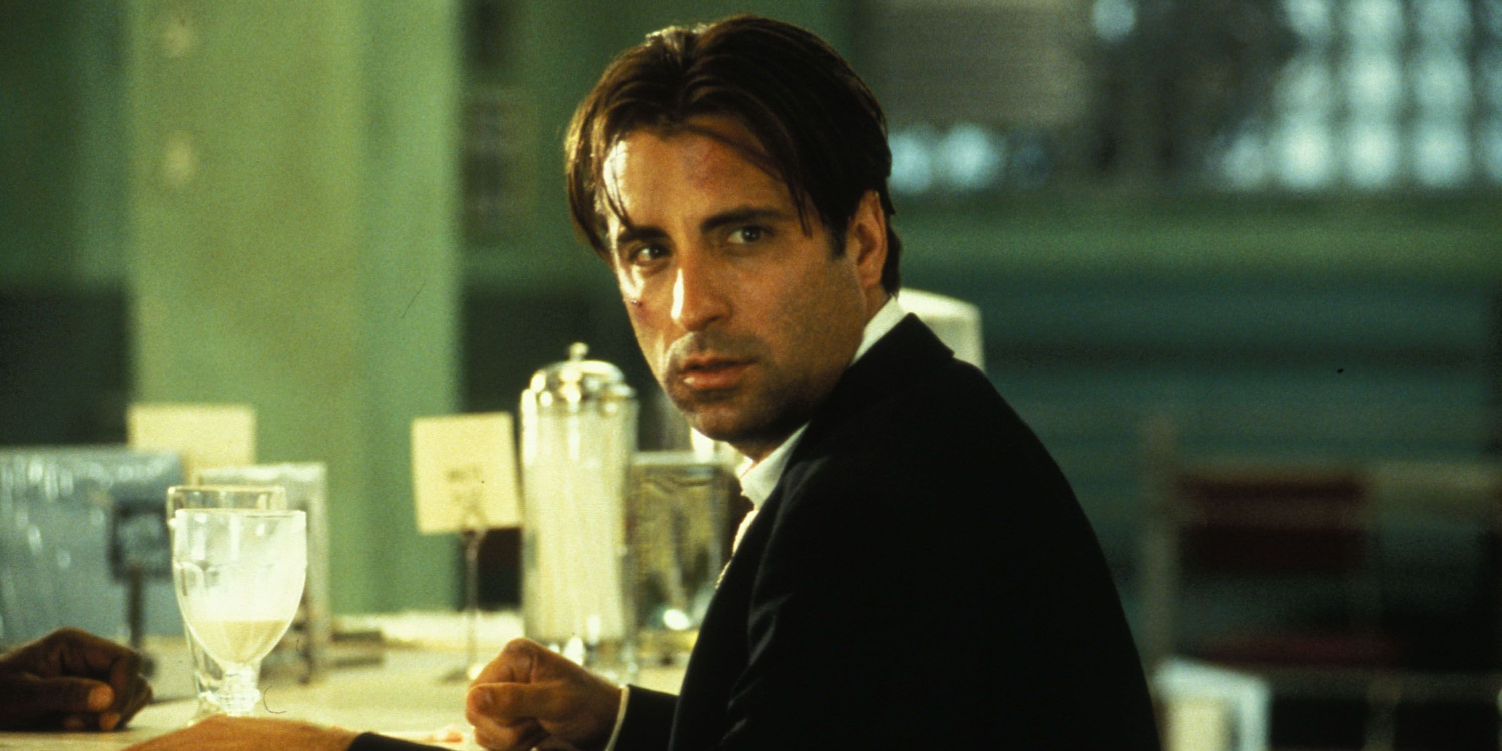 Andy Garcia looking at the camera in Things to Do in Denver When You're Dead