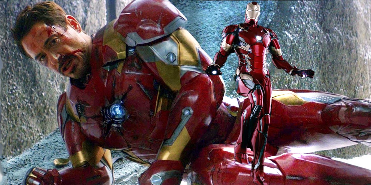 Armadura Mark XLVI do Homem de Ferro de Tony Stark na Guerra Civil do Capitão América