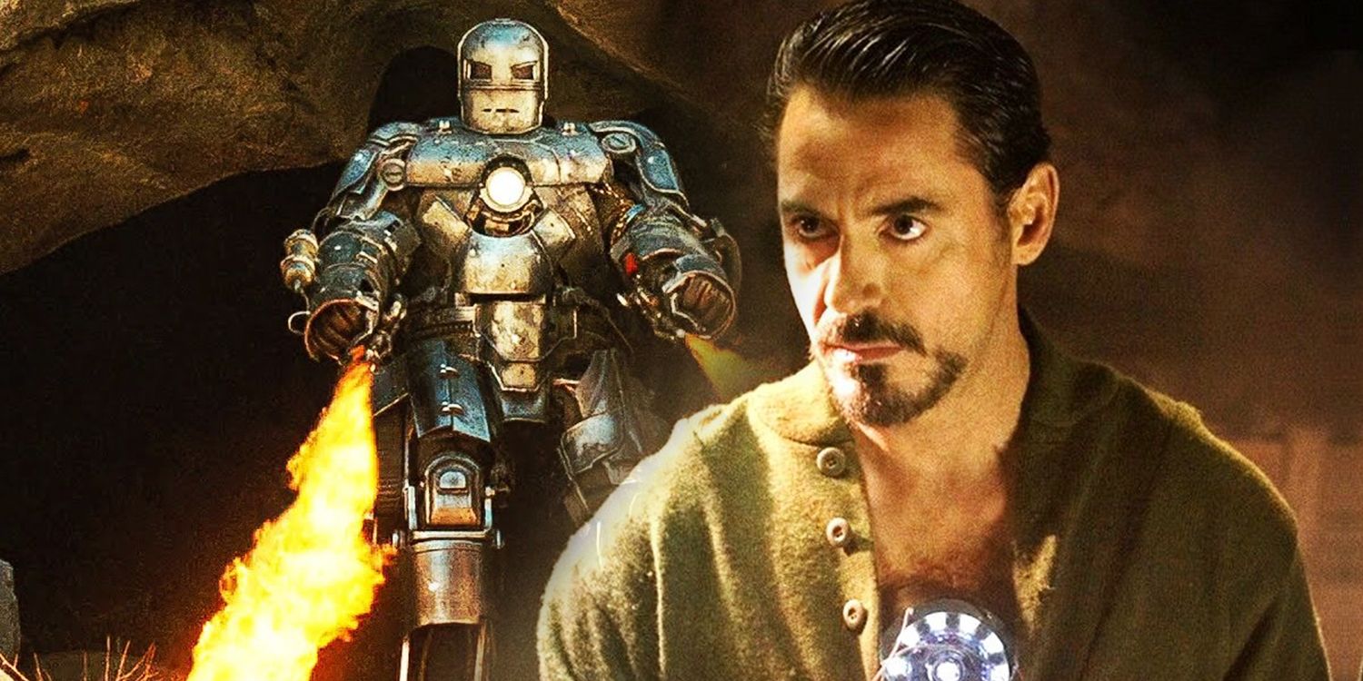 Armadura Mark I de Tony Stark no primeiro filme do Homem de Ferro