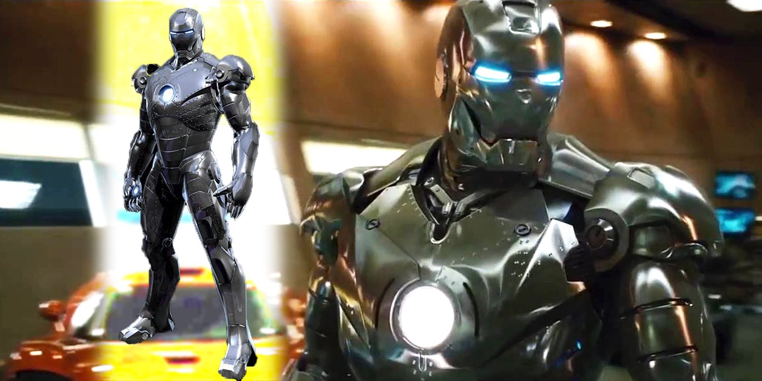 Armadura Mark II de Tony Stark no primeiro filme do Homem de Ferro