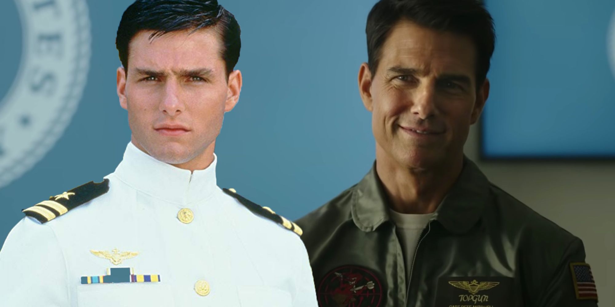 Top Gun 1 and 2 Maverick Tom Cruise