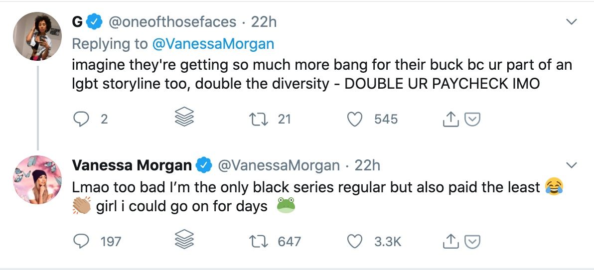 Vanessa Morgan Riverdale Criticism Tweet 2