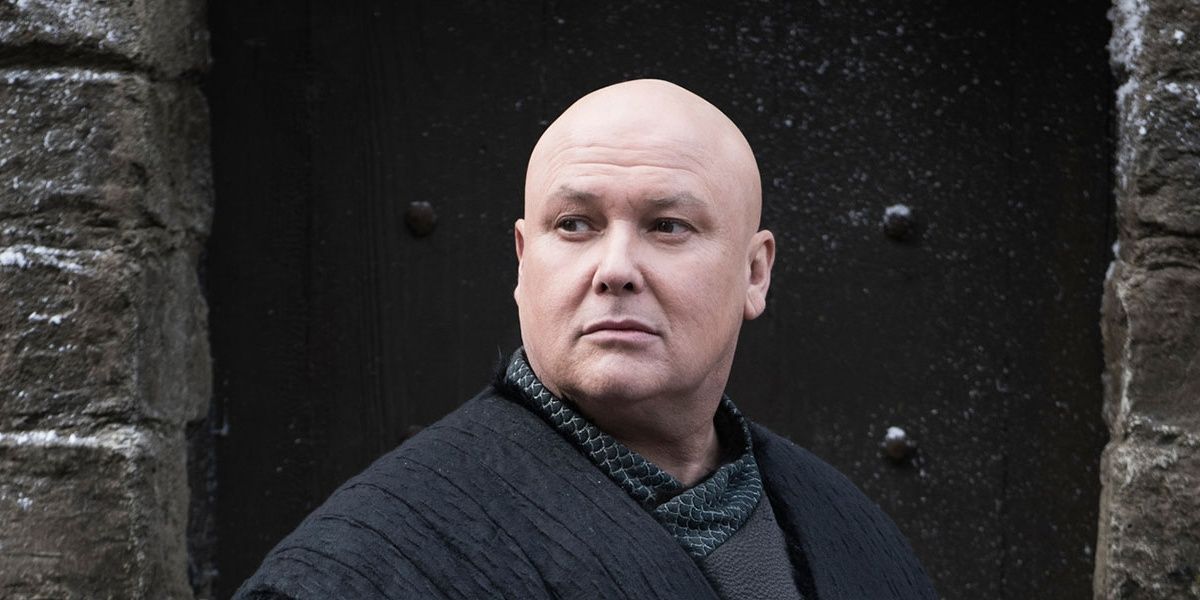 Varys looking to the distance in Game of Thrones.