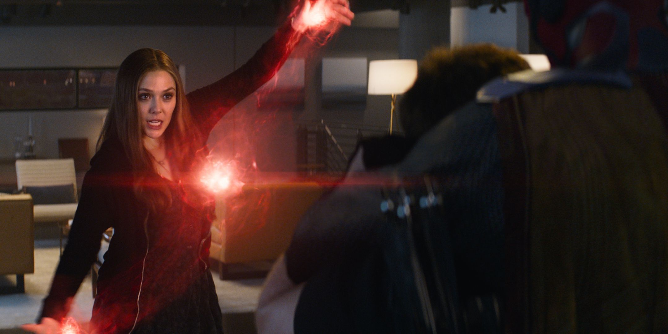 Wanda using her powers on Vision in Captain America: Civil War