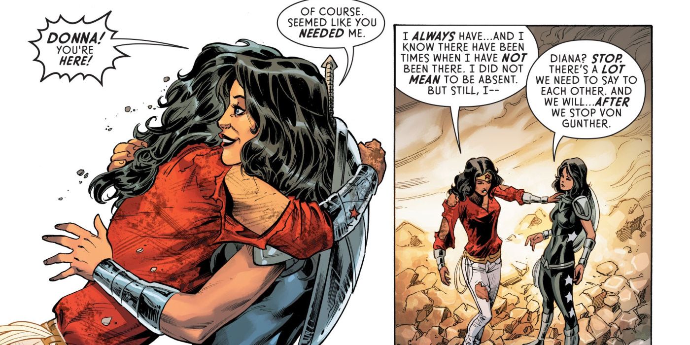 Wonder Woman Diana Reunites With Donna Troy