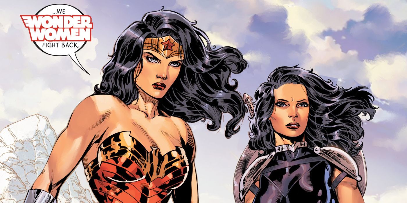Diana Prince and Donna Troy in their Wonder Woman garb in DC Comics