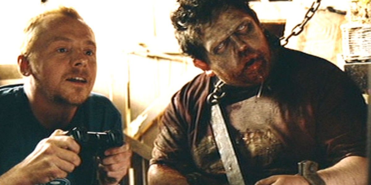 Zombie Ed at the end of Shaun of the Dead