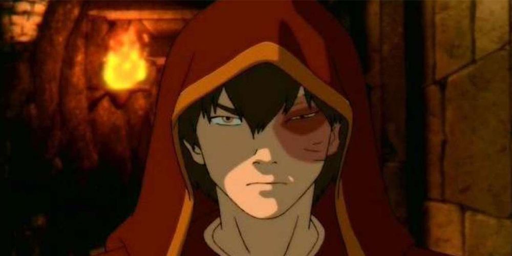 Zuko with a serious expression in Avatar The Last Airbender.
