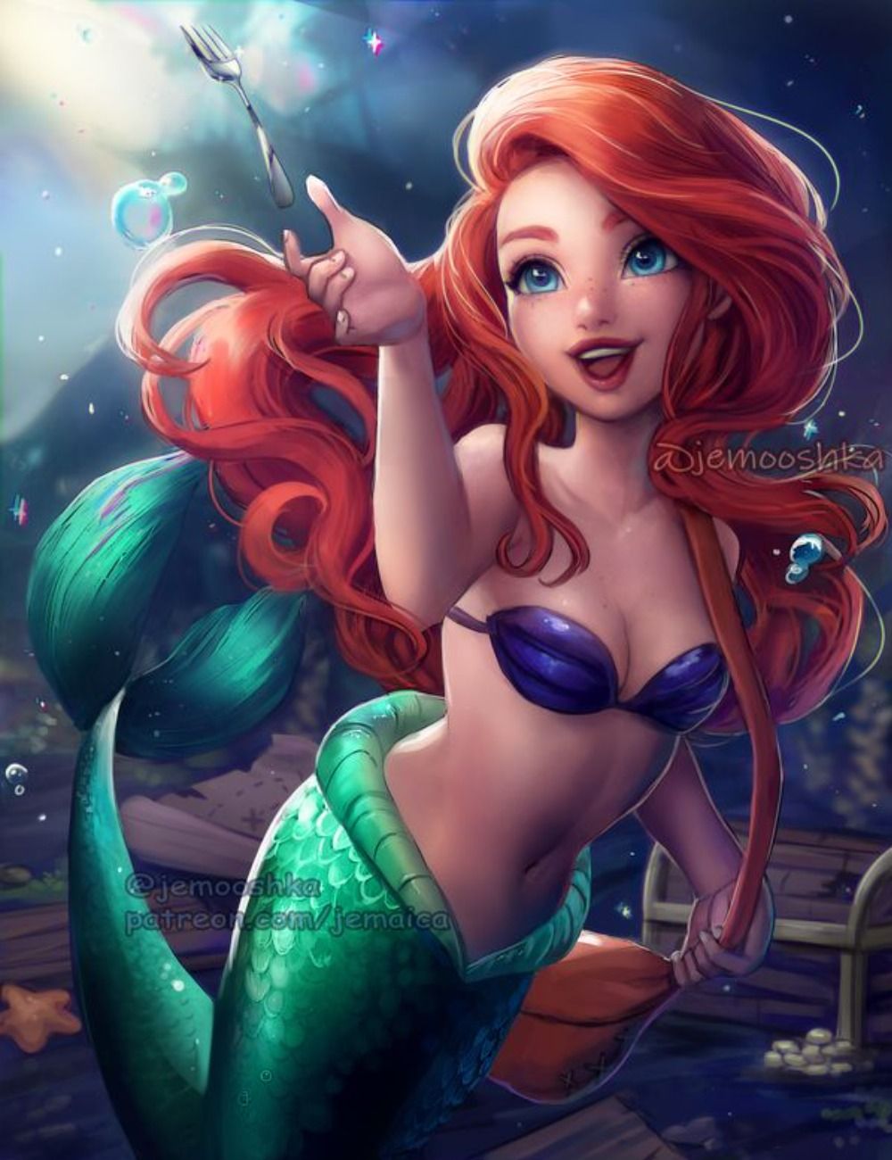 Disneys Little Mermaid 10 Awesome Fan Art Pieces Of Ariel