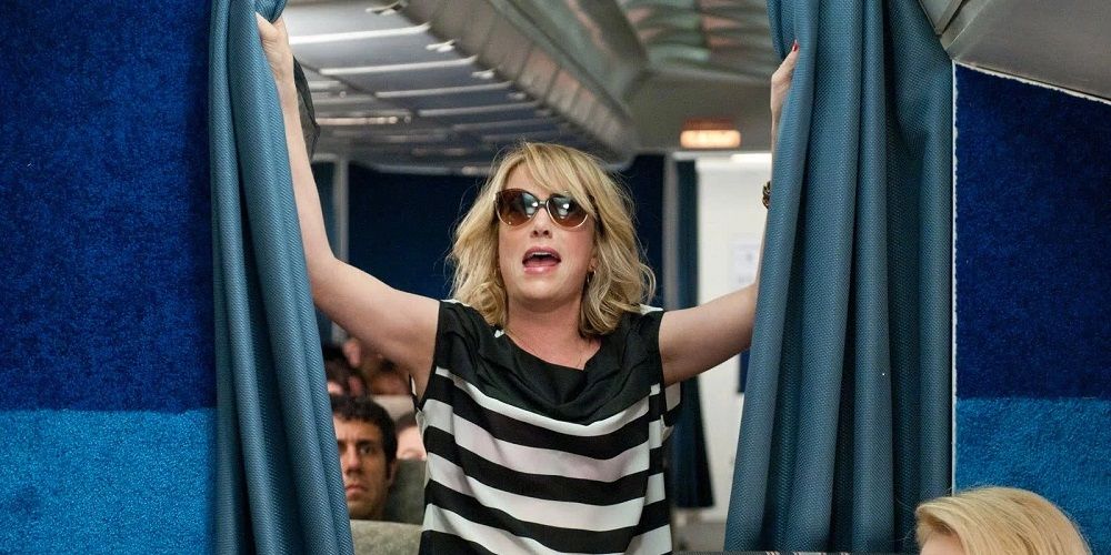 Annie causing a scene on a plane in Bridesmaids
