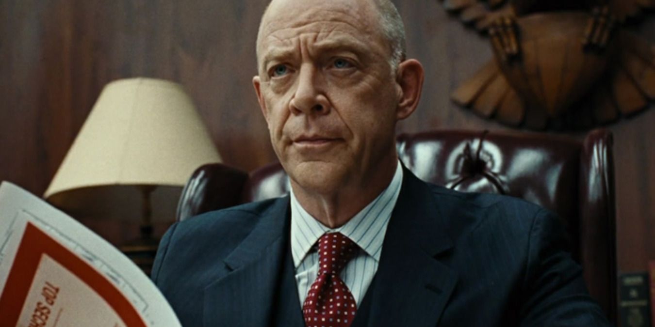 JK Simmons looks concerned in Burn After Reading
