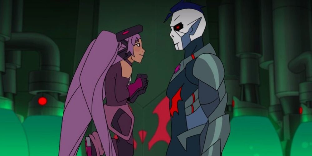 Entrapta and Hordak talking on She-Ra and hte Princesses of Power.