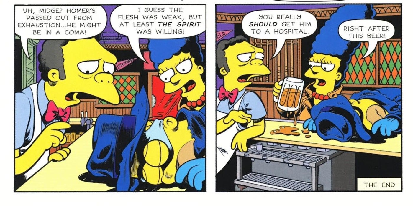 homer simpson spirit passed out