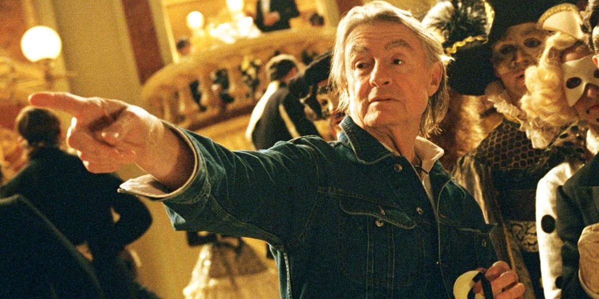 Joel Schumacher giving directions on the set of The Phantom of the Opera