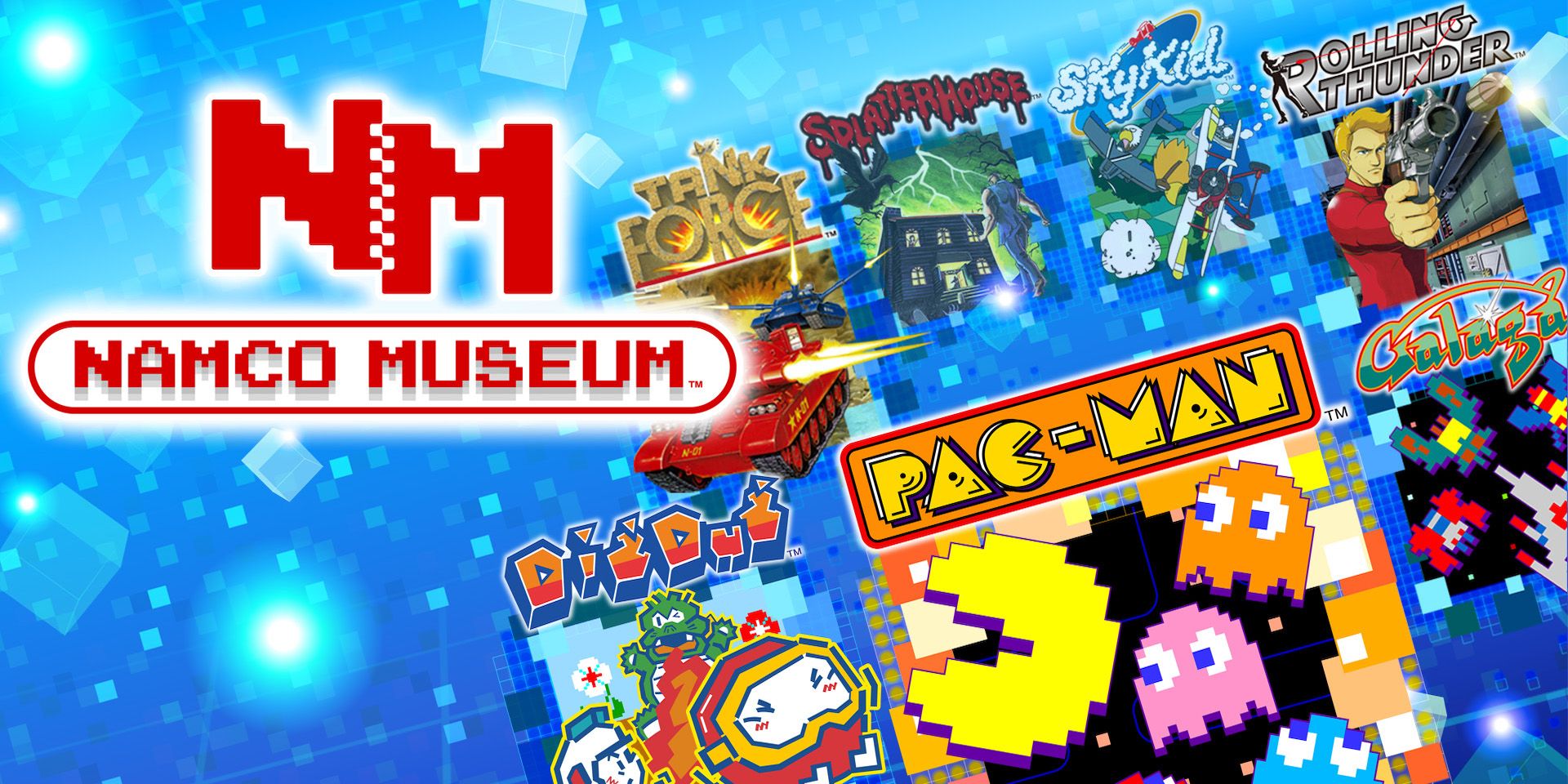 The title artwork seen on Namco Museum