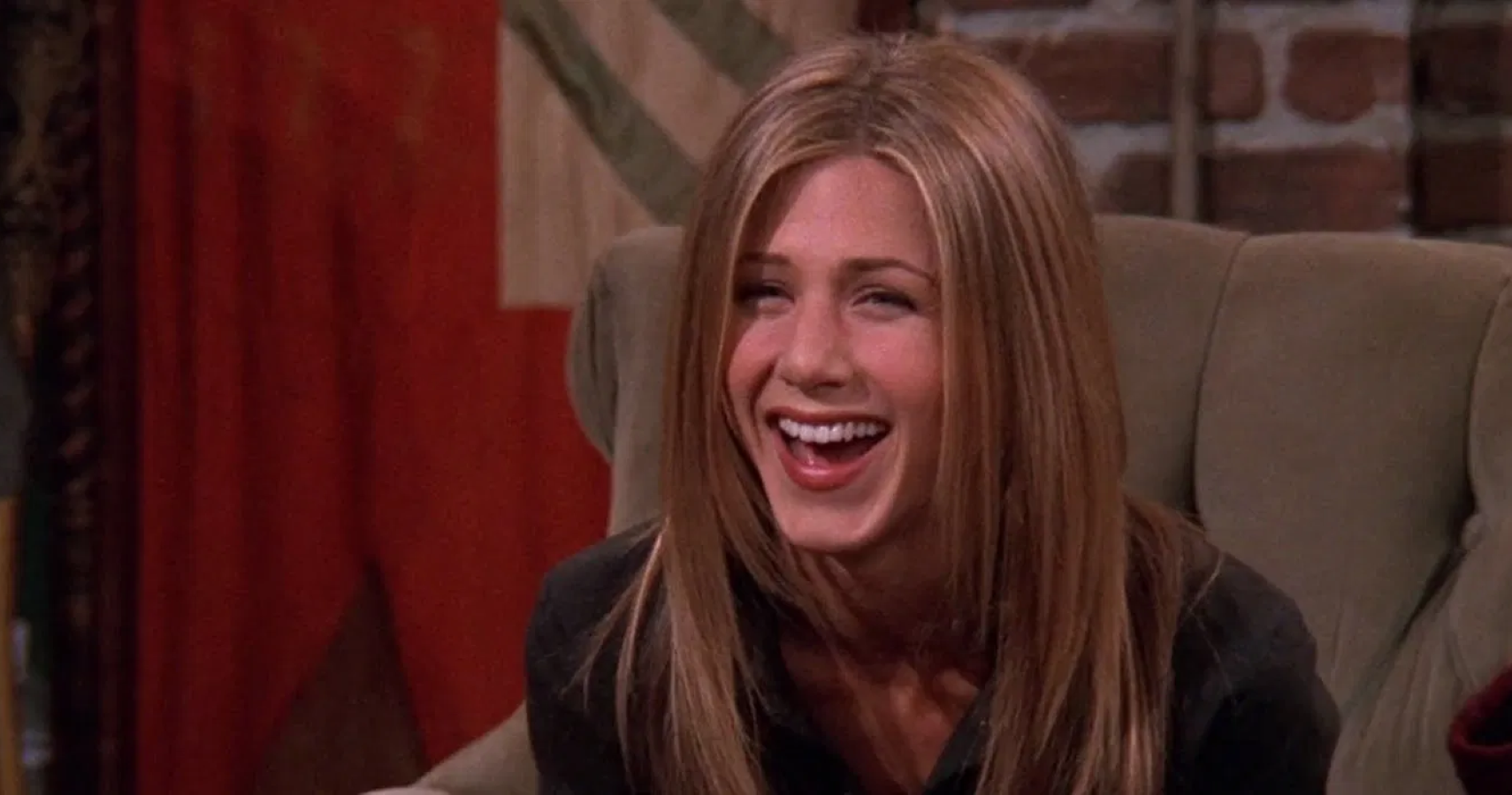 Rachel laughing in Central perk