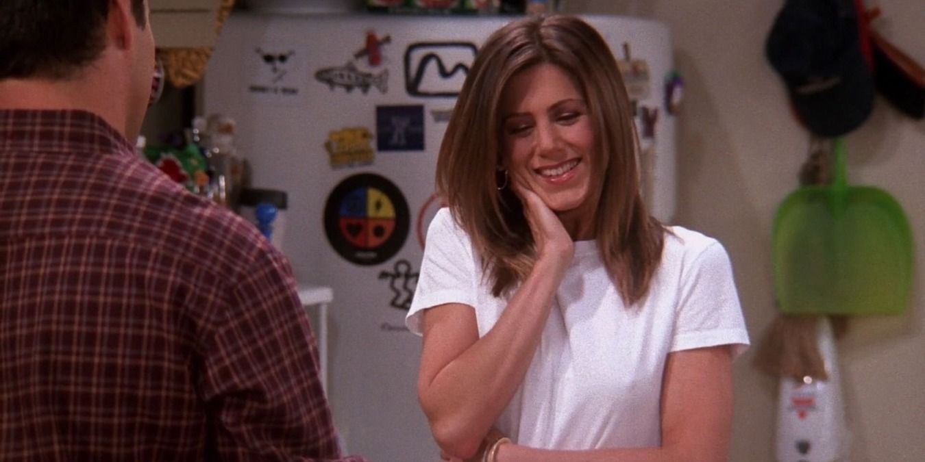 An image of Rachel Greene, laughing at something Joey had said