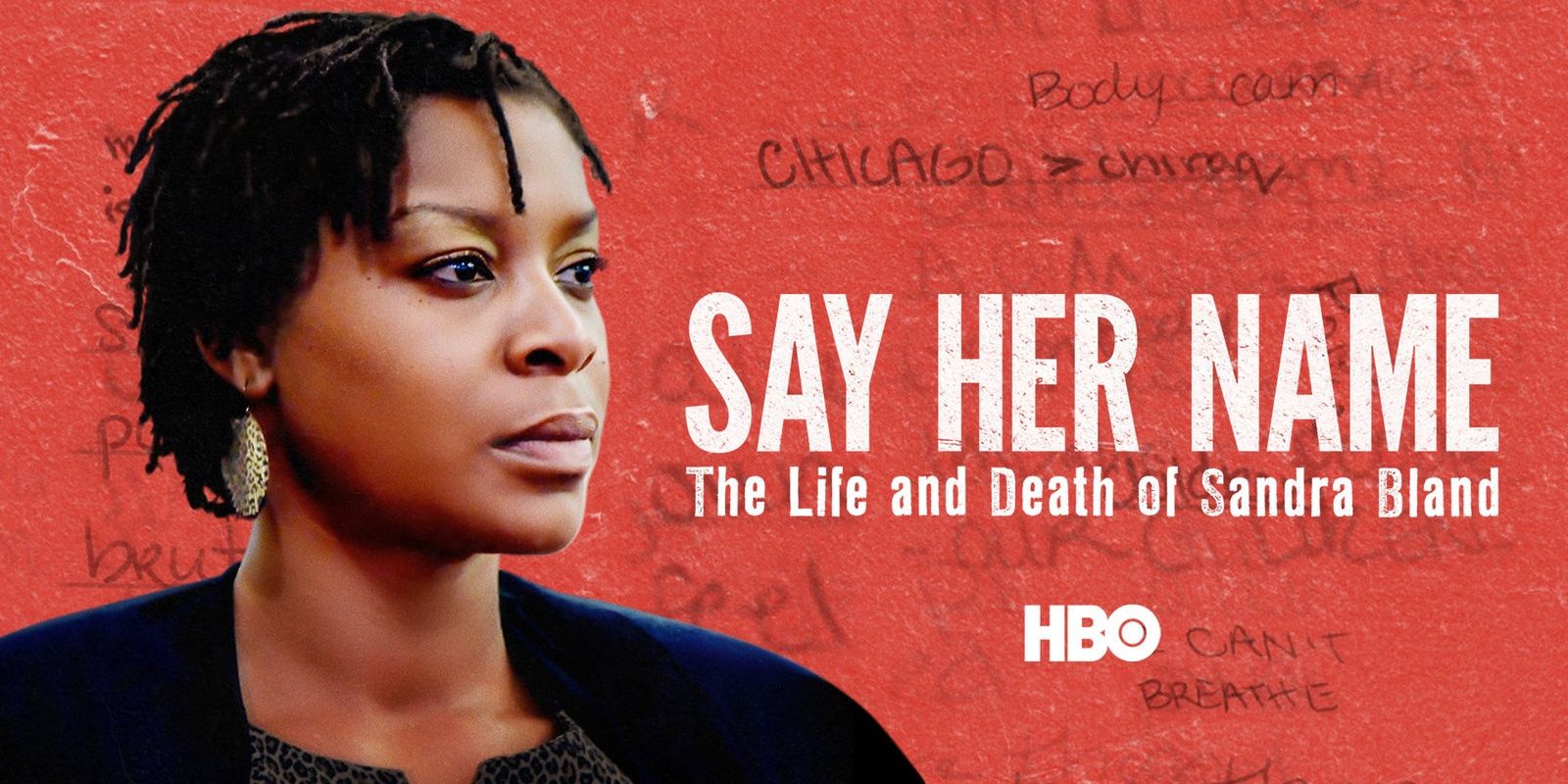 Sandra Bland in a Say Her Name promo image.