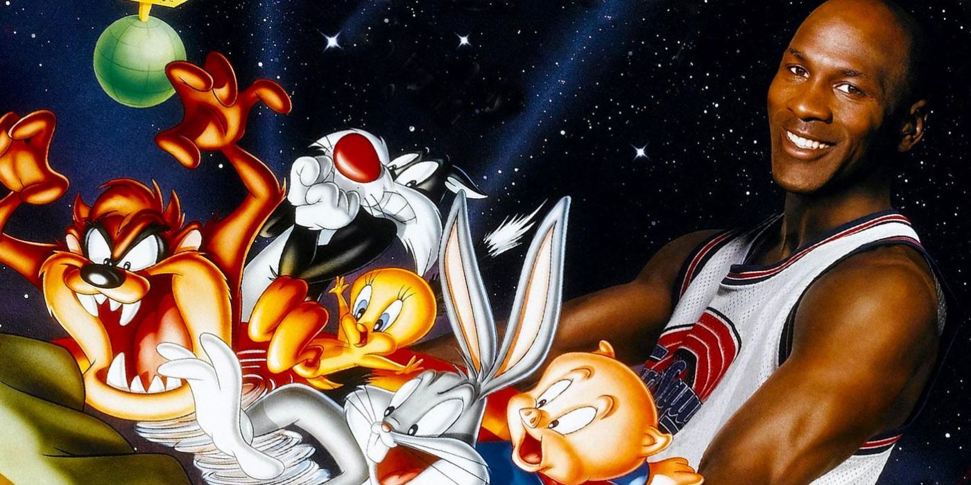 space jam poster-Michael Jordan and Looney Tunes