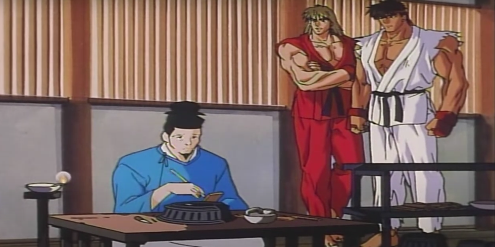 Ken gives Ryu a tour in Street Fighter II: Retrun to Fujiwara