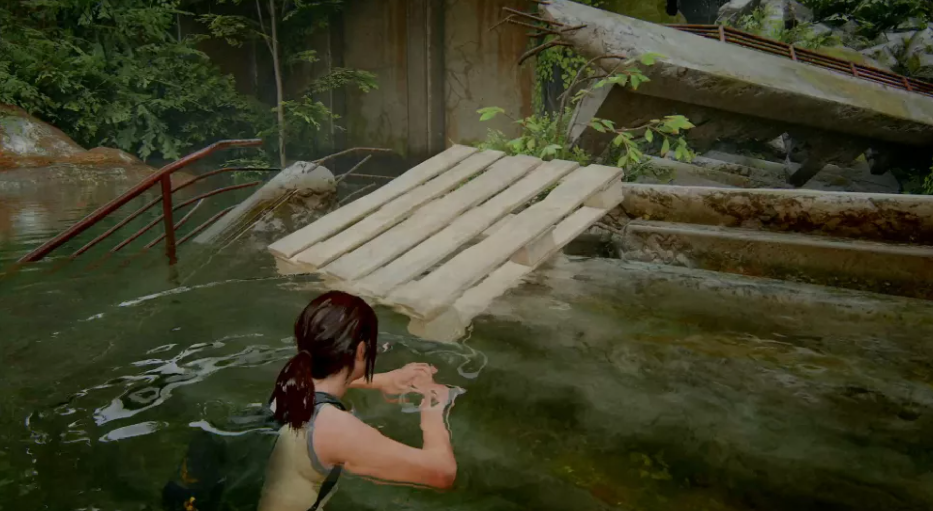 swimming in Last of Us 2