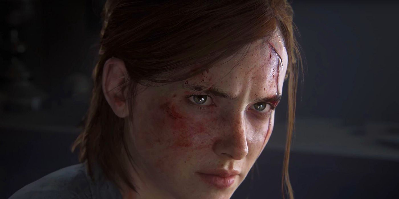 A screenshot from The Last of Us Part 2 showing a wounded Ellie.