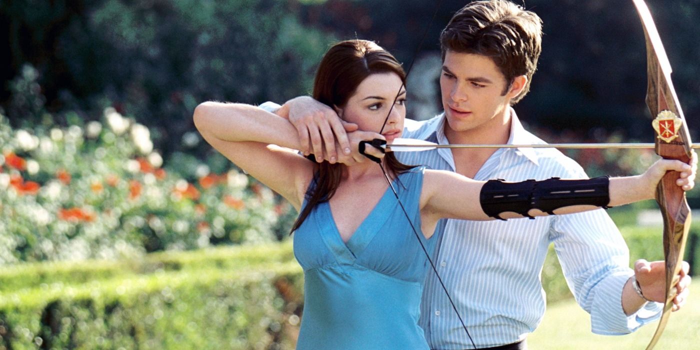 Chris Pine and Anne Hathaway in The Princess Diaries 2