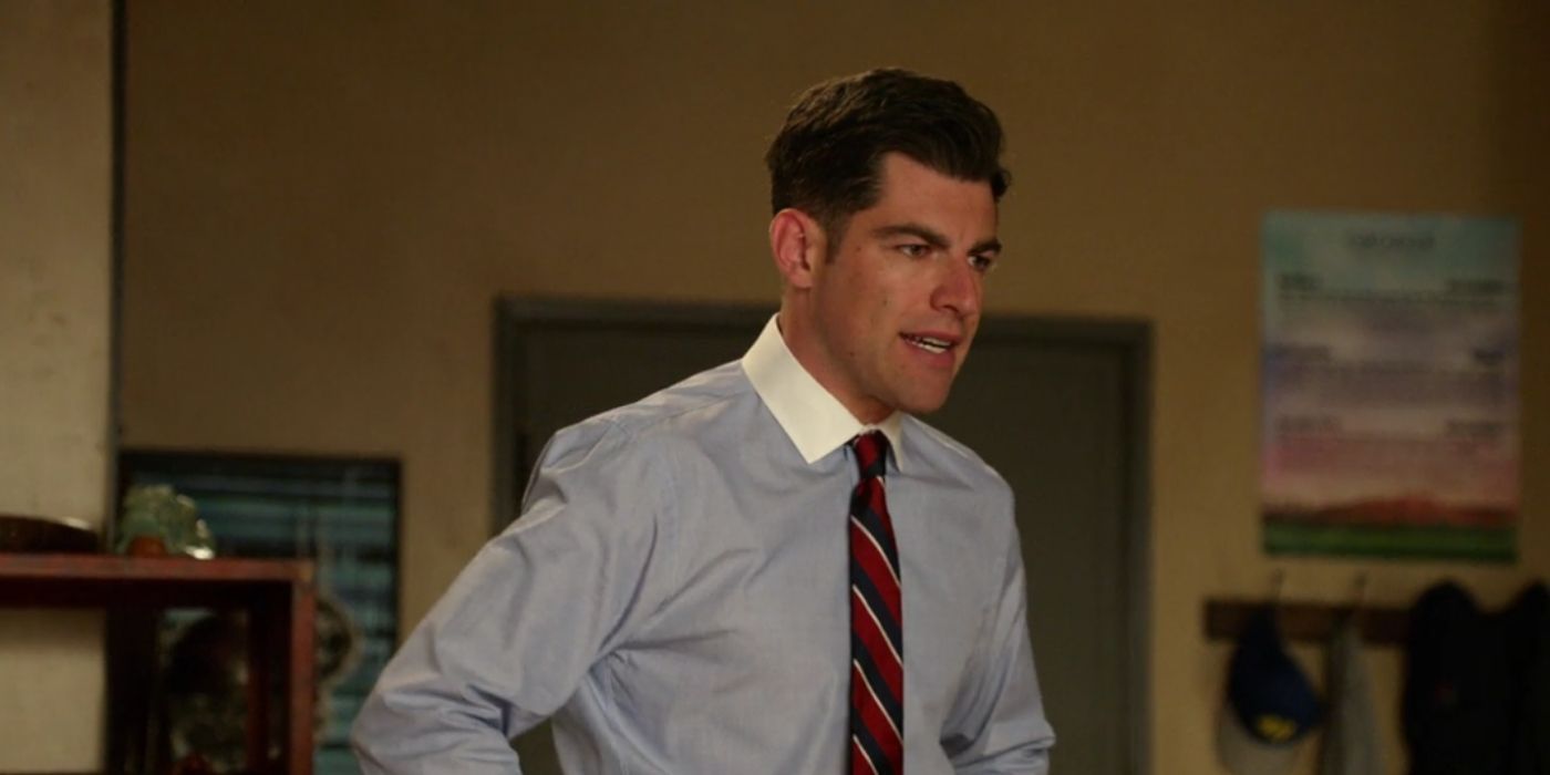 Schmidt looking serious on New Girl