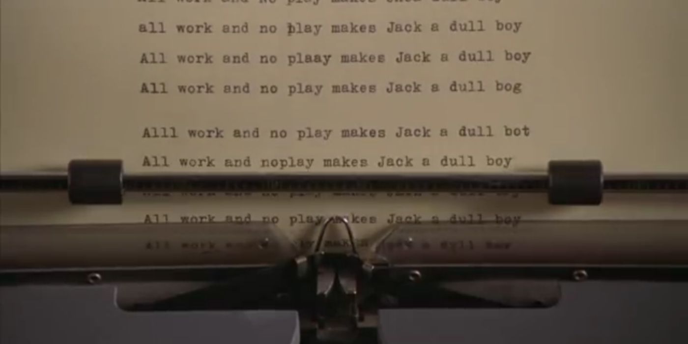 All Work And No Play typewriter from The Shining