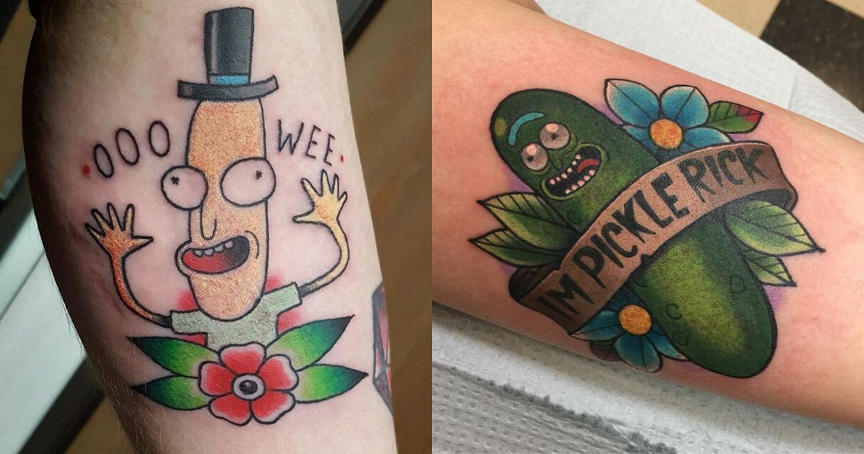 Animated Green Screen Tattoos  rick and morty tattoo