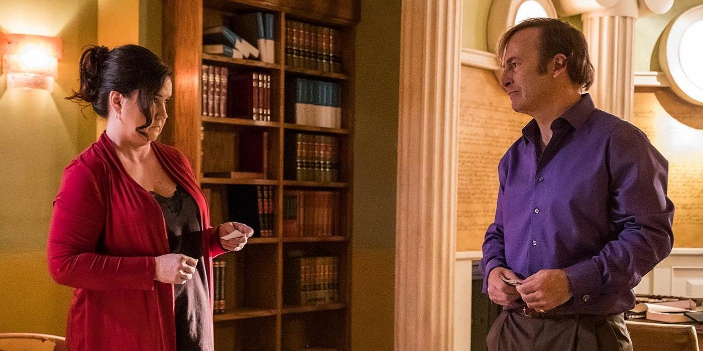 Saul talking to Francesca in a flash-forward in Better Call Saul