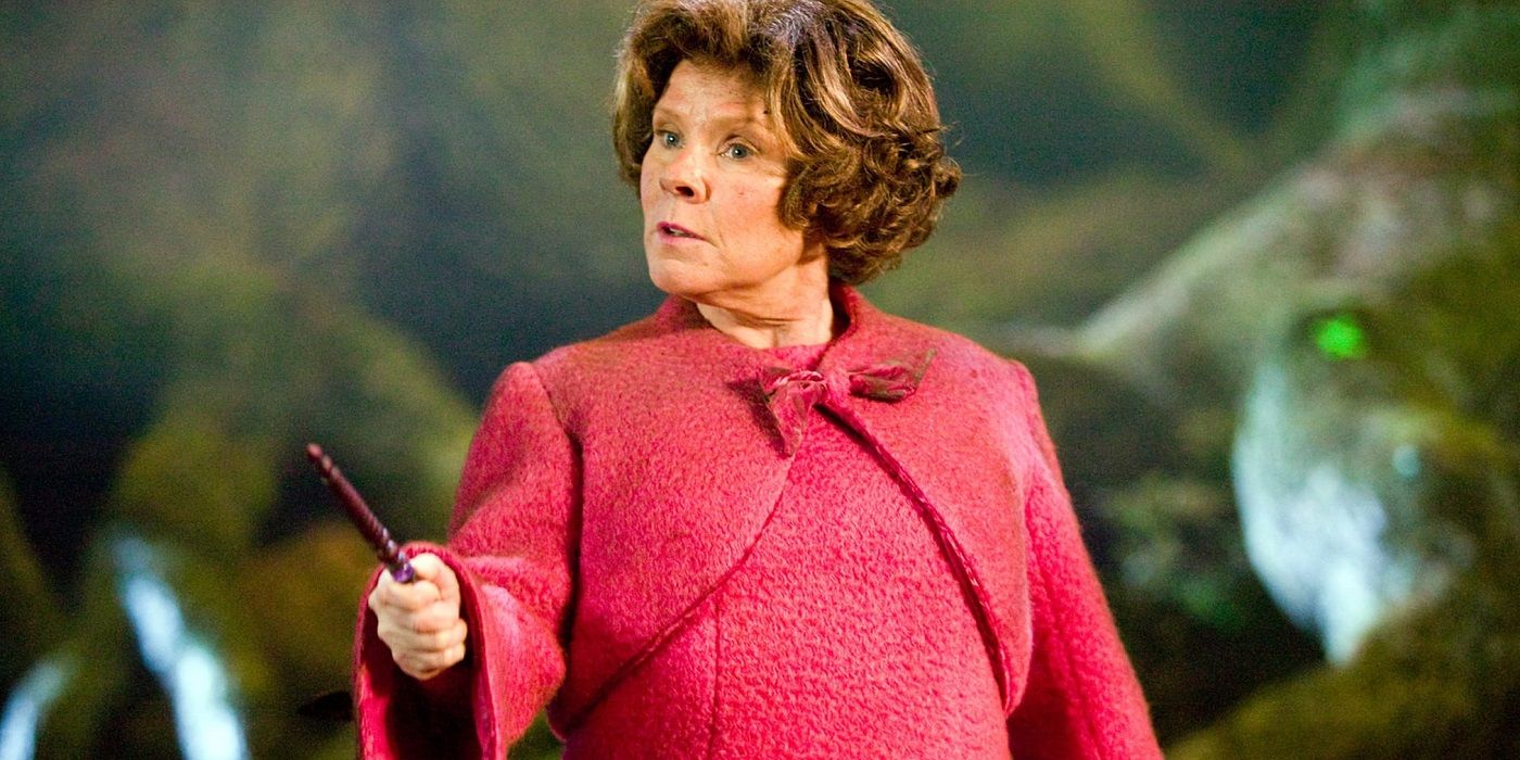 Dolores Umbridge points her wand in Harry Potter and the Order of the Phoenix
