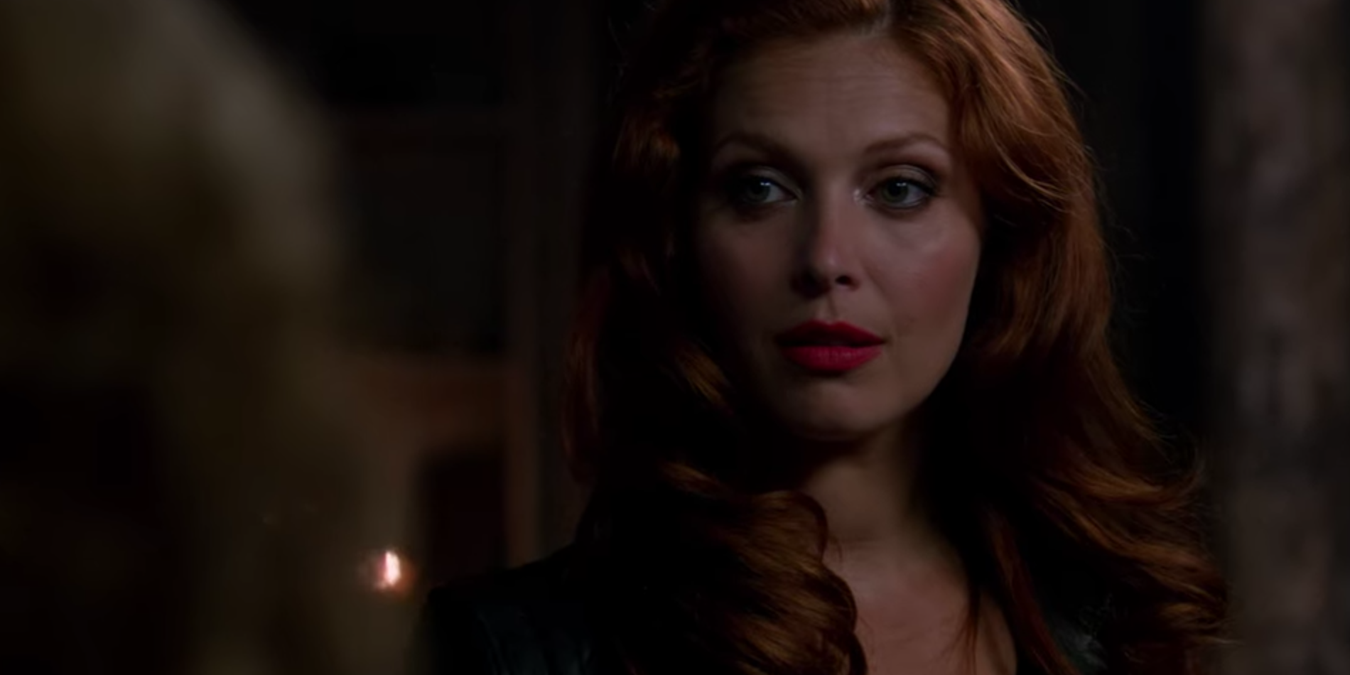 Abaddon has a devious expression in Supernatural